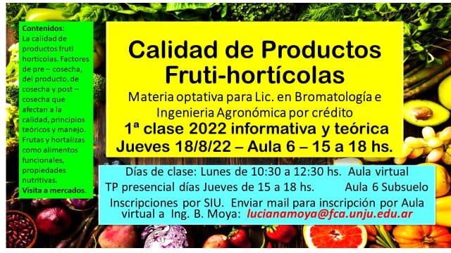 Primera Clase de Calidad de Productos Fruti-hortícolas