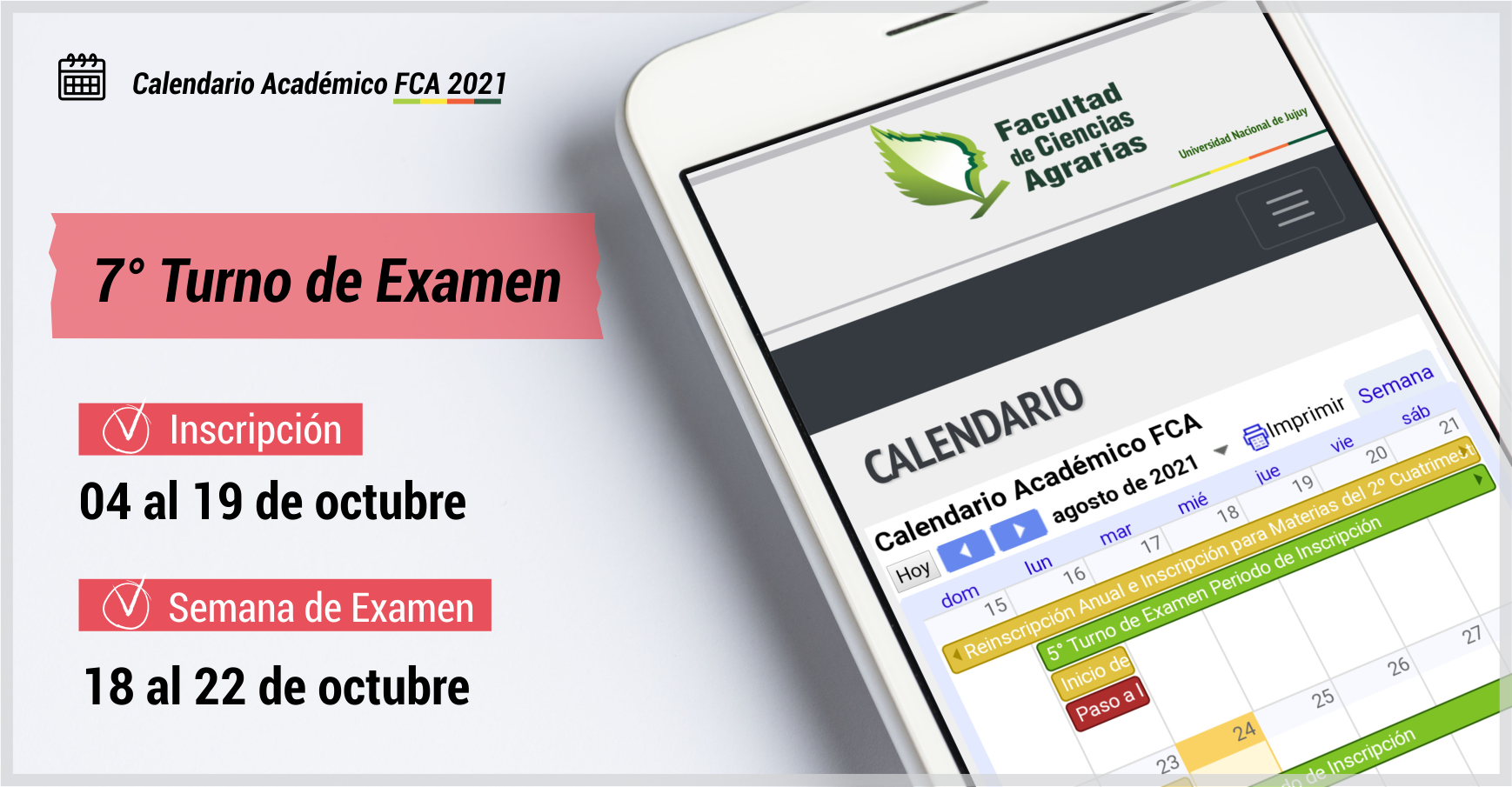 7° Turno de Examen FCA