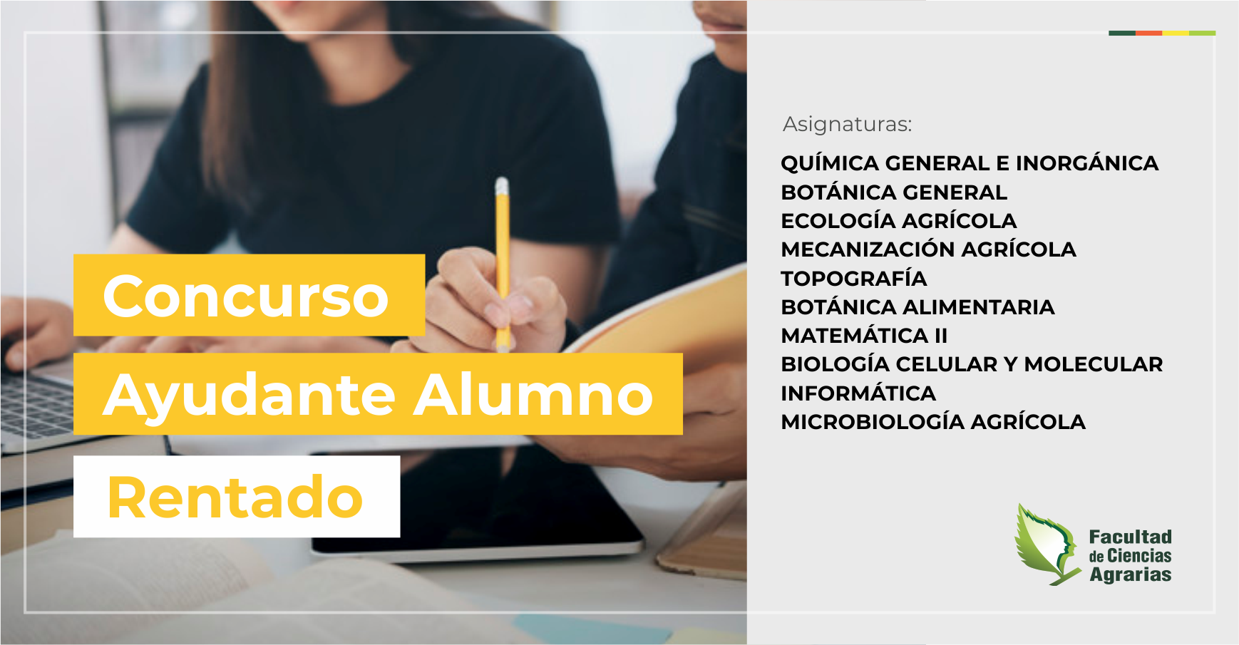 Llamado a inscripciones para Concurso de Ayudante Alumno