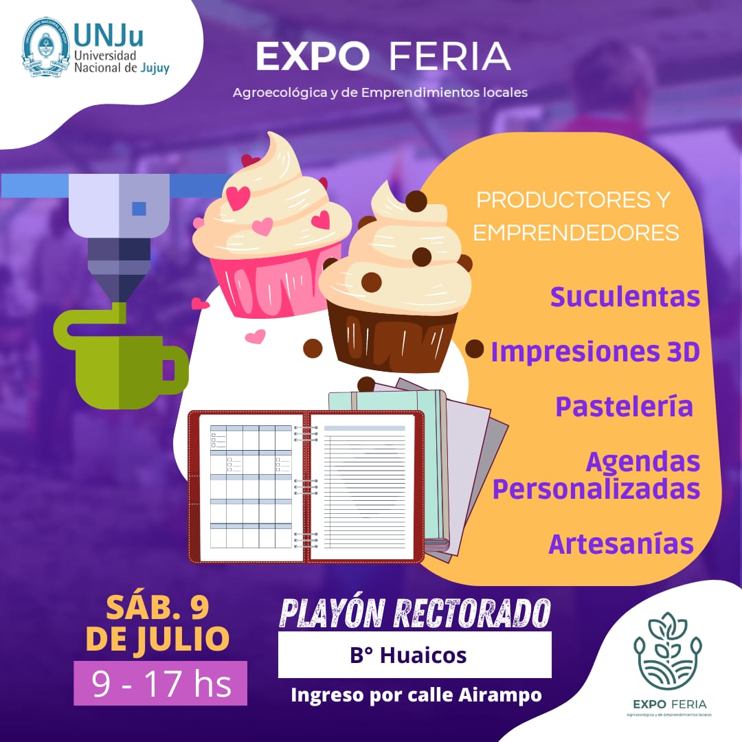 Realizarán Expo Feria en el Rectorado de la UNJu