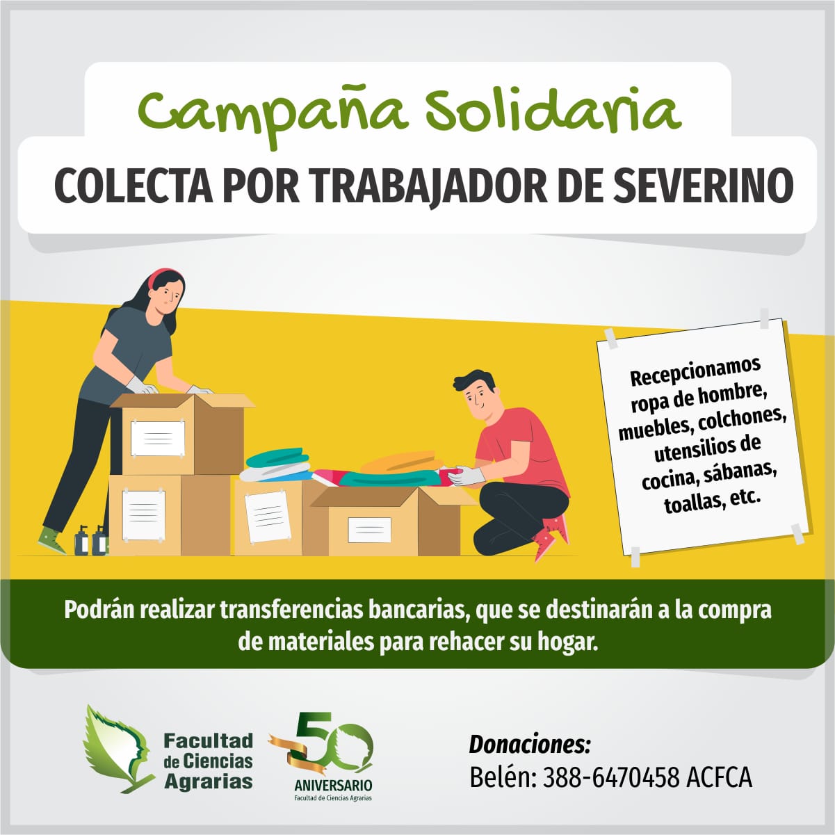 Realizan colecta por trabajador de Severino