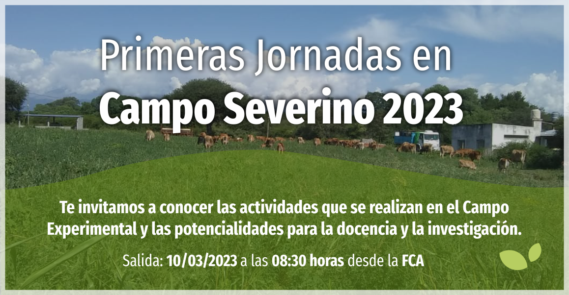 Realizarán Primeras Jornadas en Campo Severino 2023