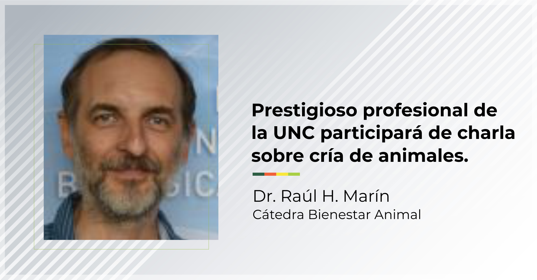 Prestigioso profesional de la UNC participará de charla sobre cría de animales