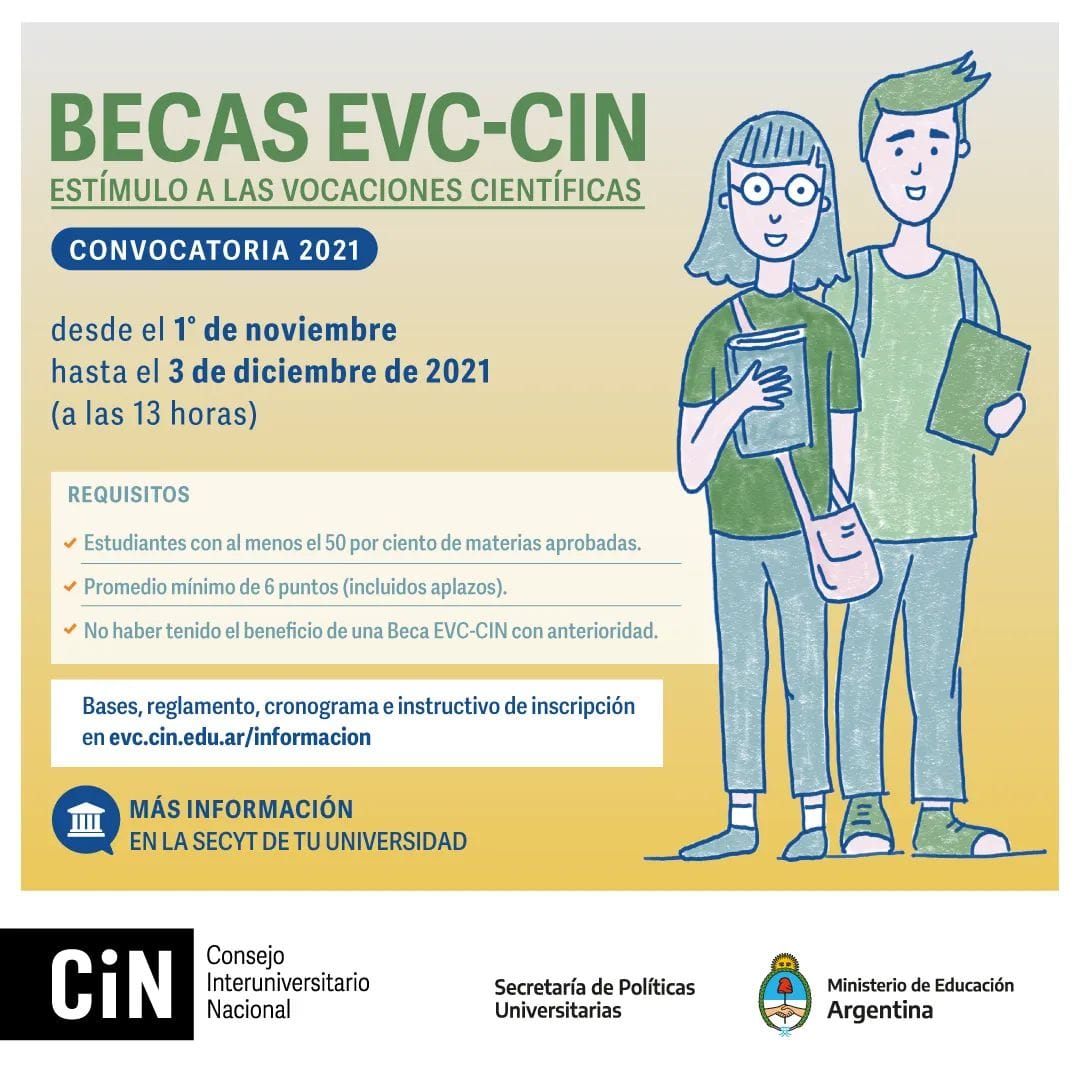 Convocatoria Becas EVC-CIN 2021