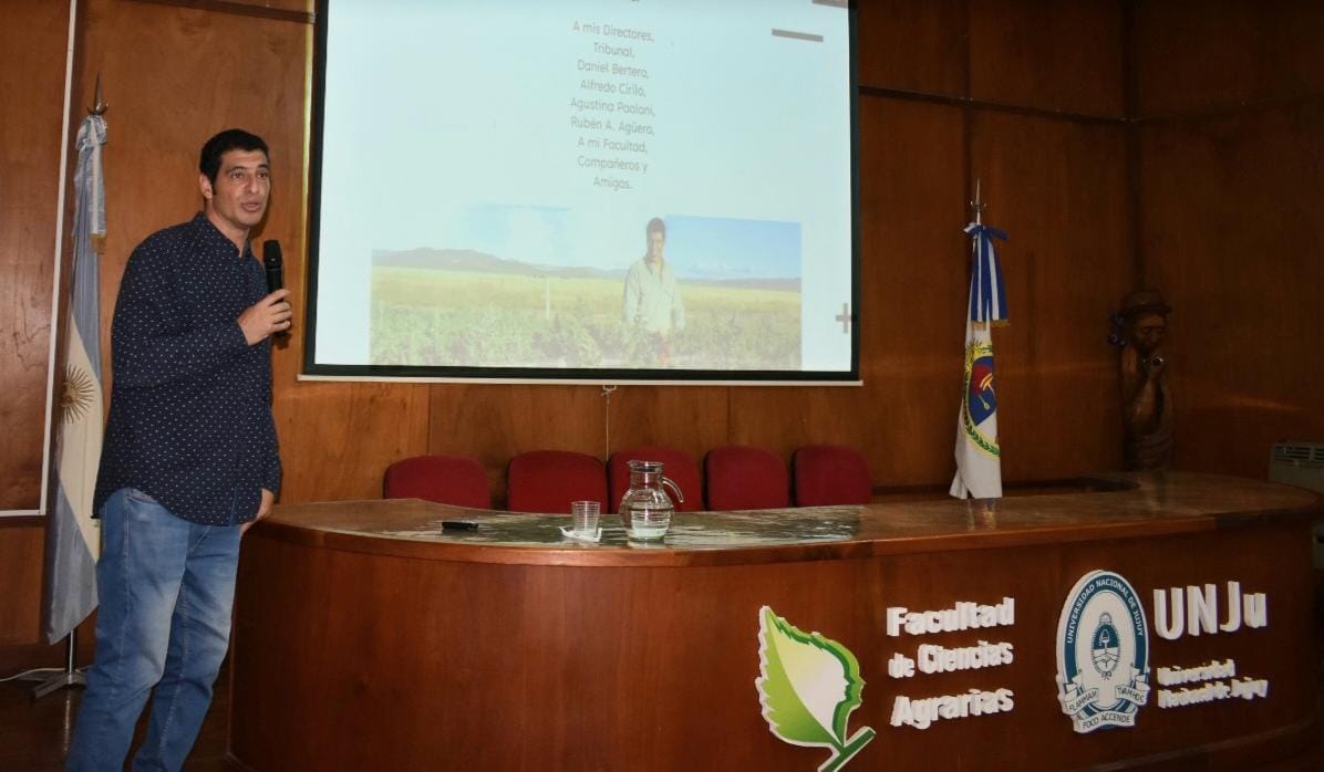 Con la más alta calificación, se doctoró docente e investigador de Agrarias de la UNJu
