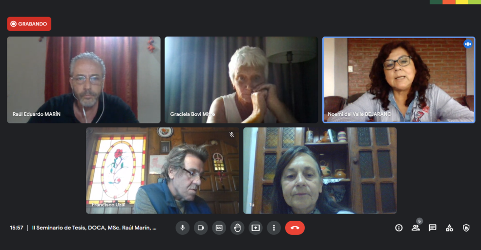 Actividades del DoCA- RUNA: Seminario de Tesis