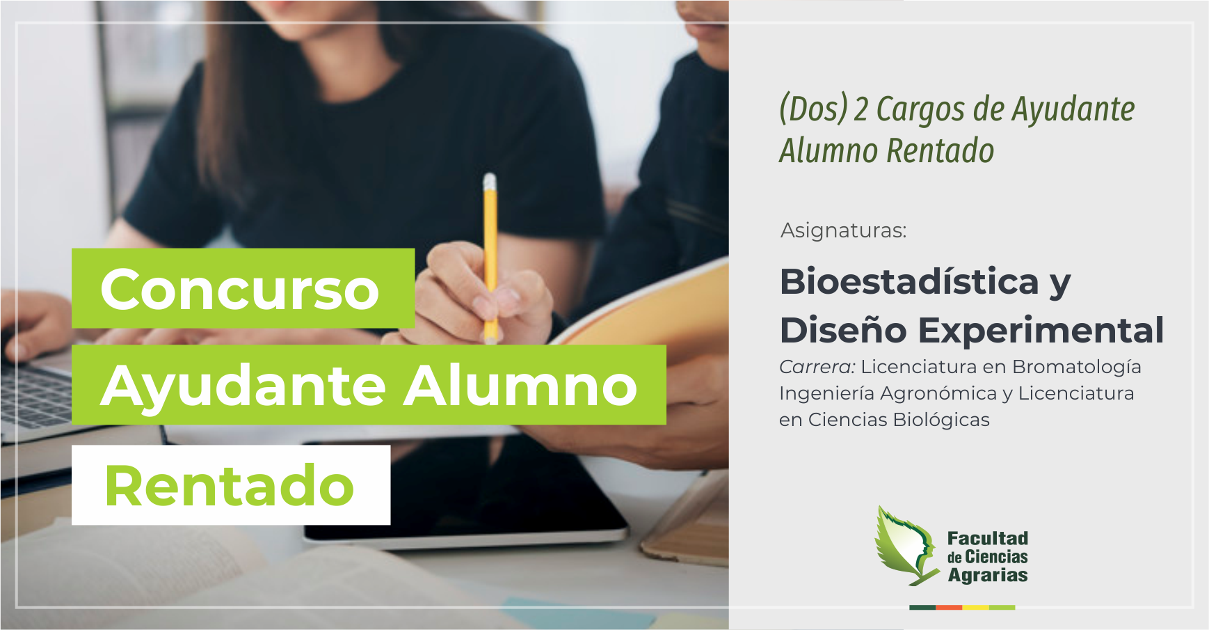 Ampliación del periodo de inscripción al llamado a Concurso de Ayudantes Alumnos