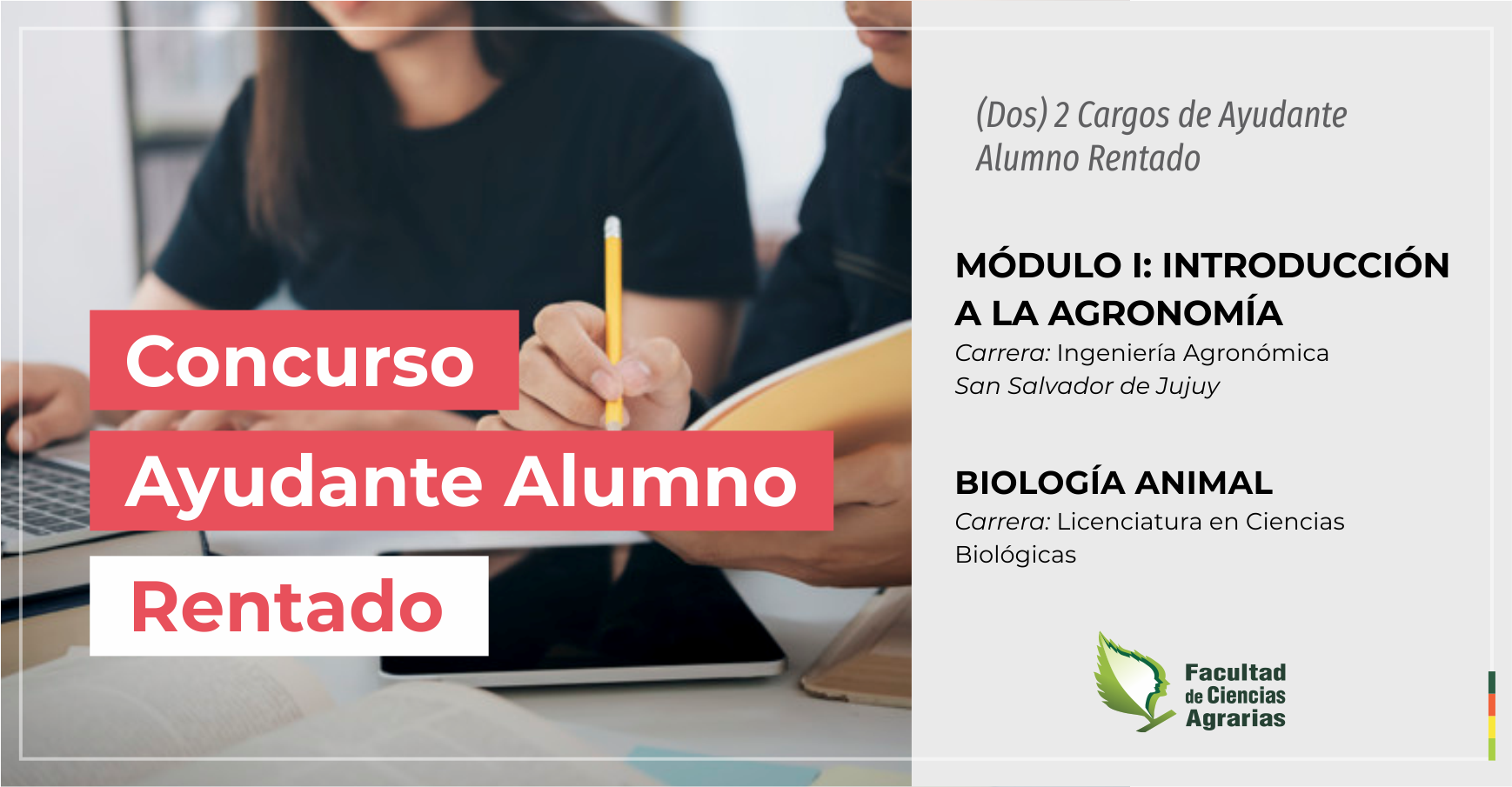 Llamado a inscripciones para Concurso de Ayudantes Alumnos