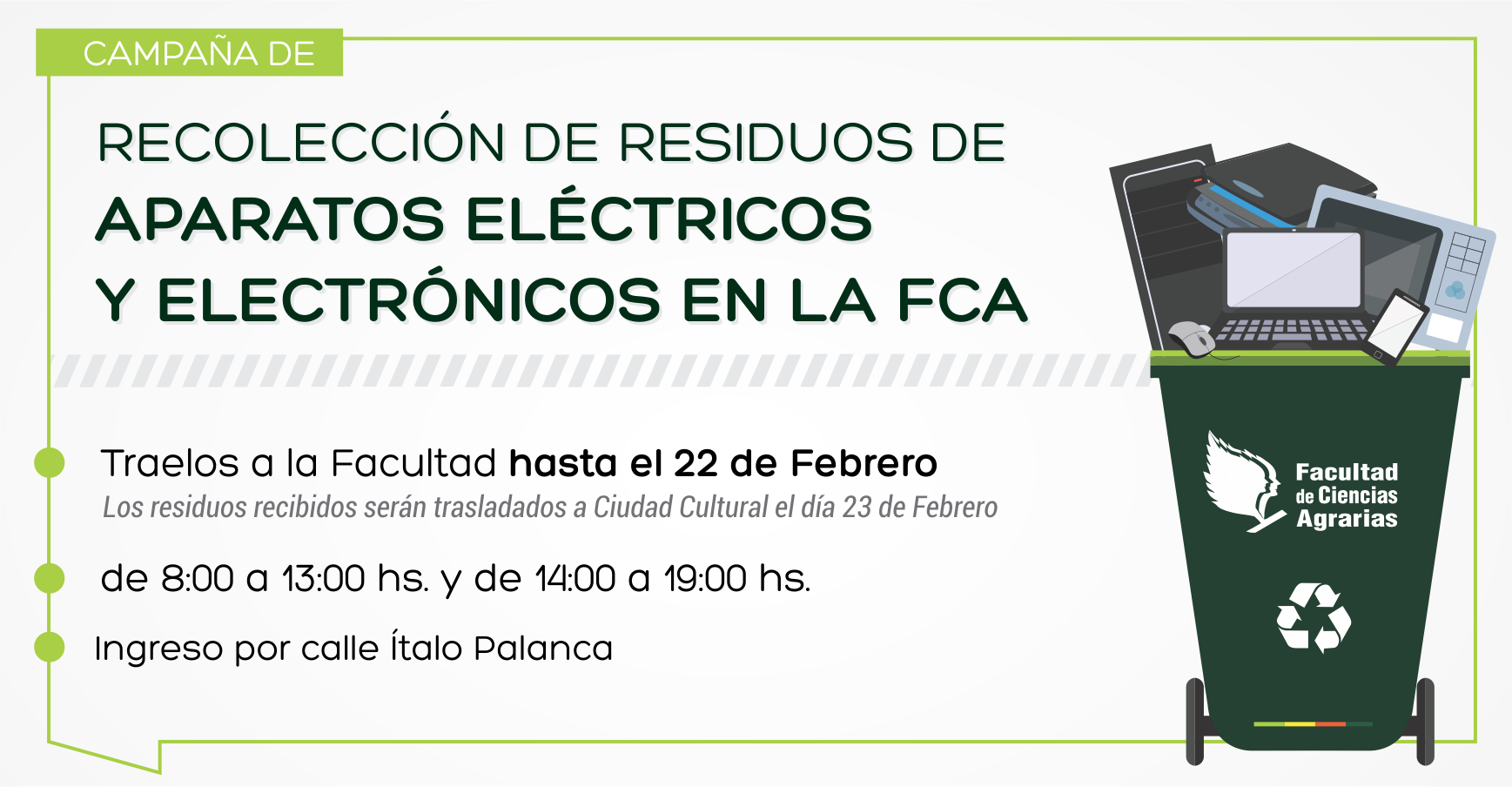 Campaña de Recolección de Residuos eléctricos y electrónicos