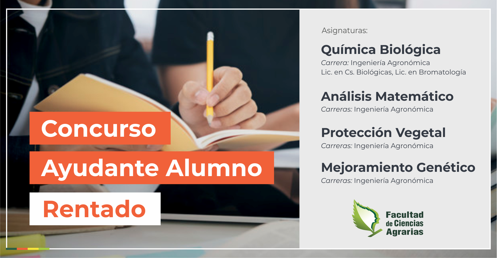 Llamado a inscripción: Concursos de Ayudante Alumno Rentado | Mayo