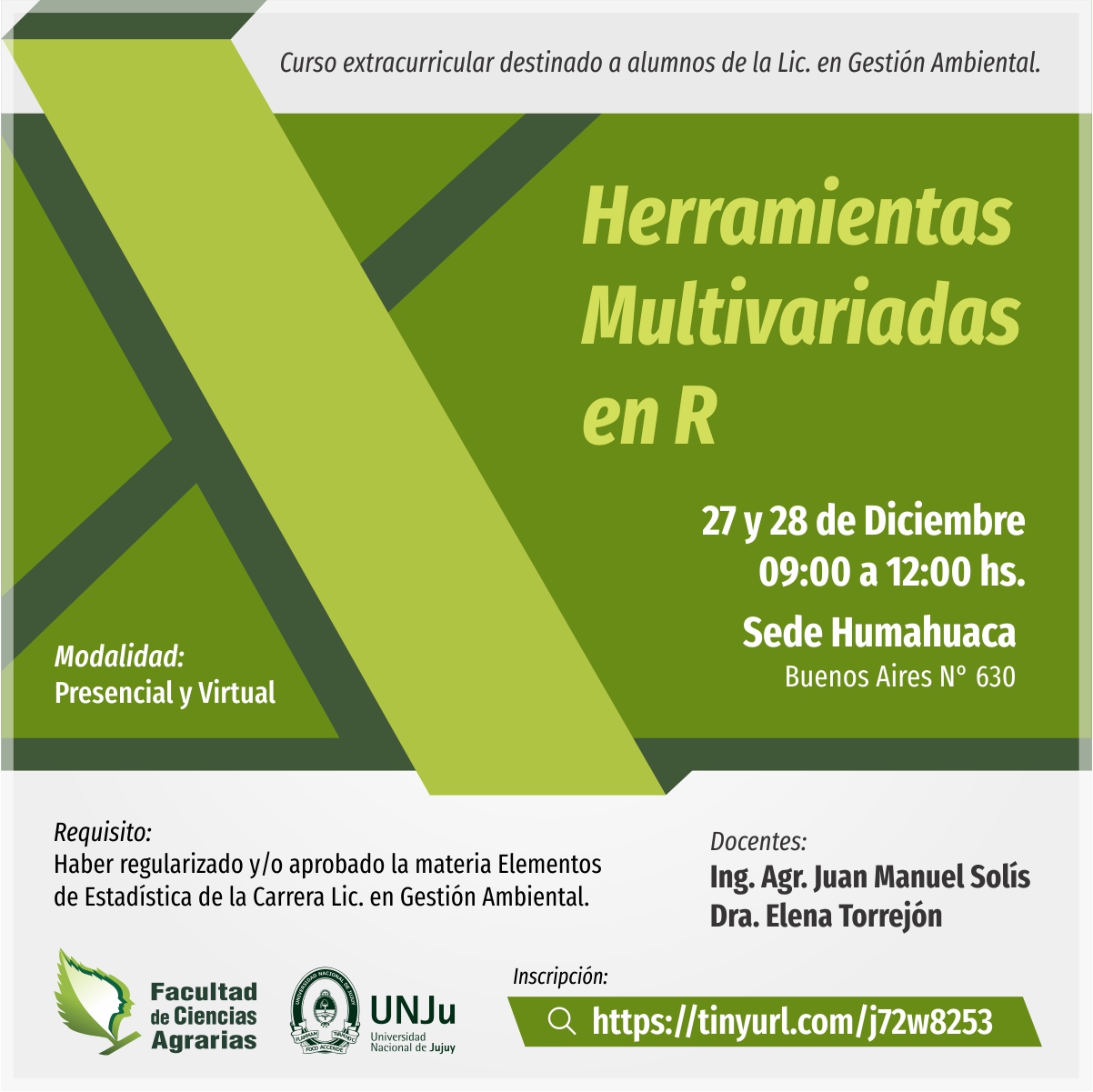 Brindarán Curso de "Herramientas Multivariadas en R" en Humahuaca