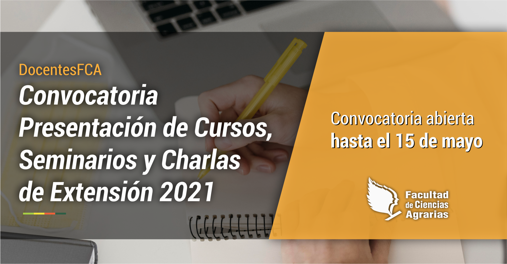 DocentesFCA | Convocatoria para presentación de Cursos, Seminarios y Charlas de Extensión 2021