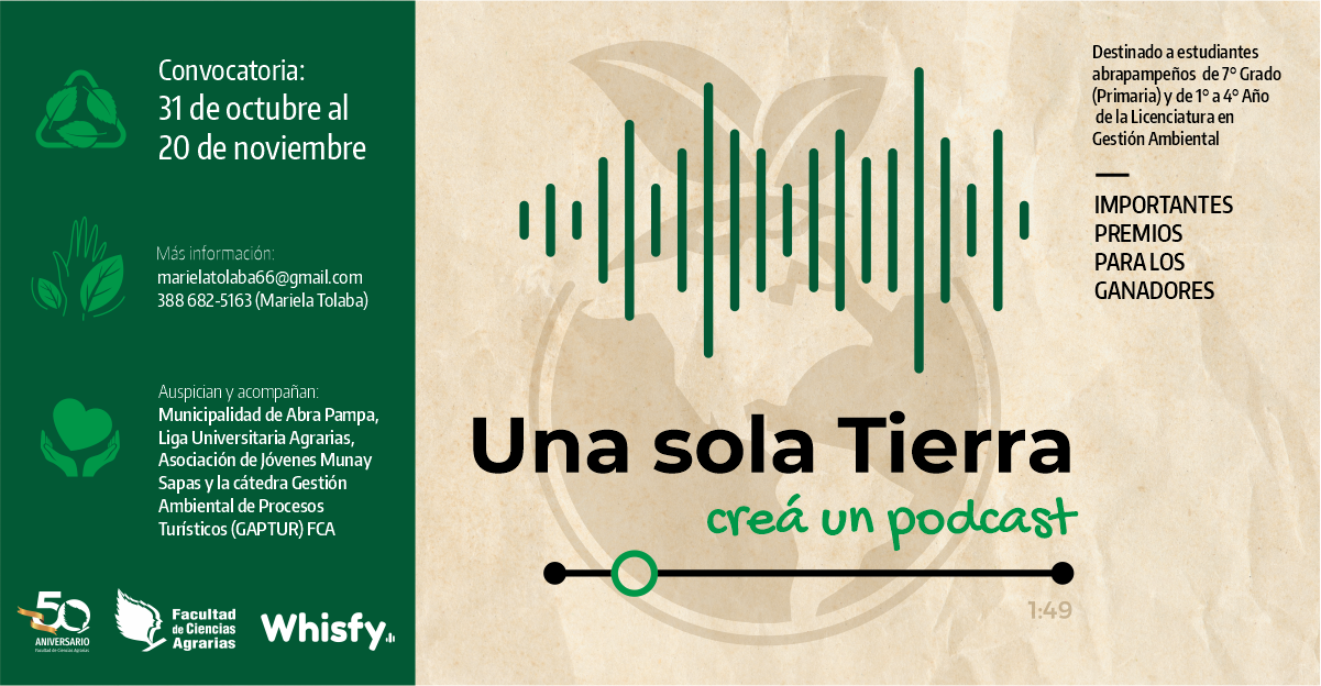 Proyecto "Una sola Tierra": Invitan a estudiantes a enviar Podcasts