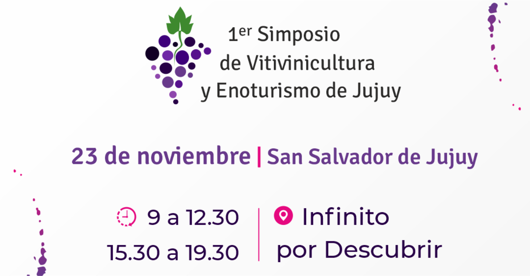 Invitan a participar del "1°Simposio de Vitivinicultura y Enoturismo de Jujuy"