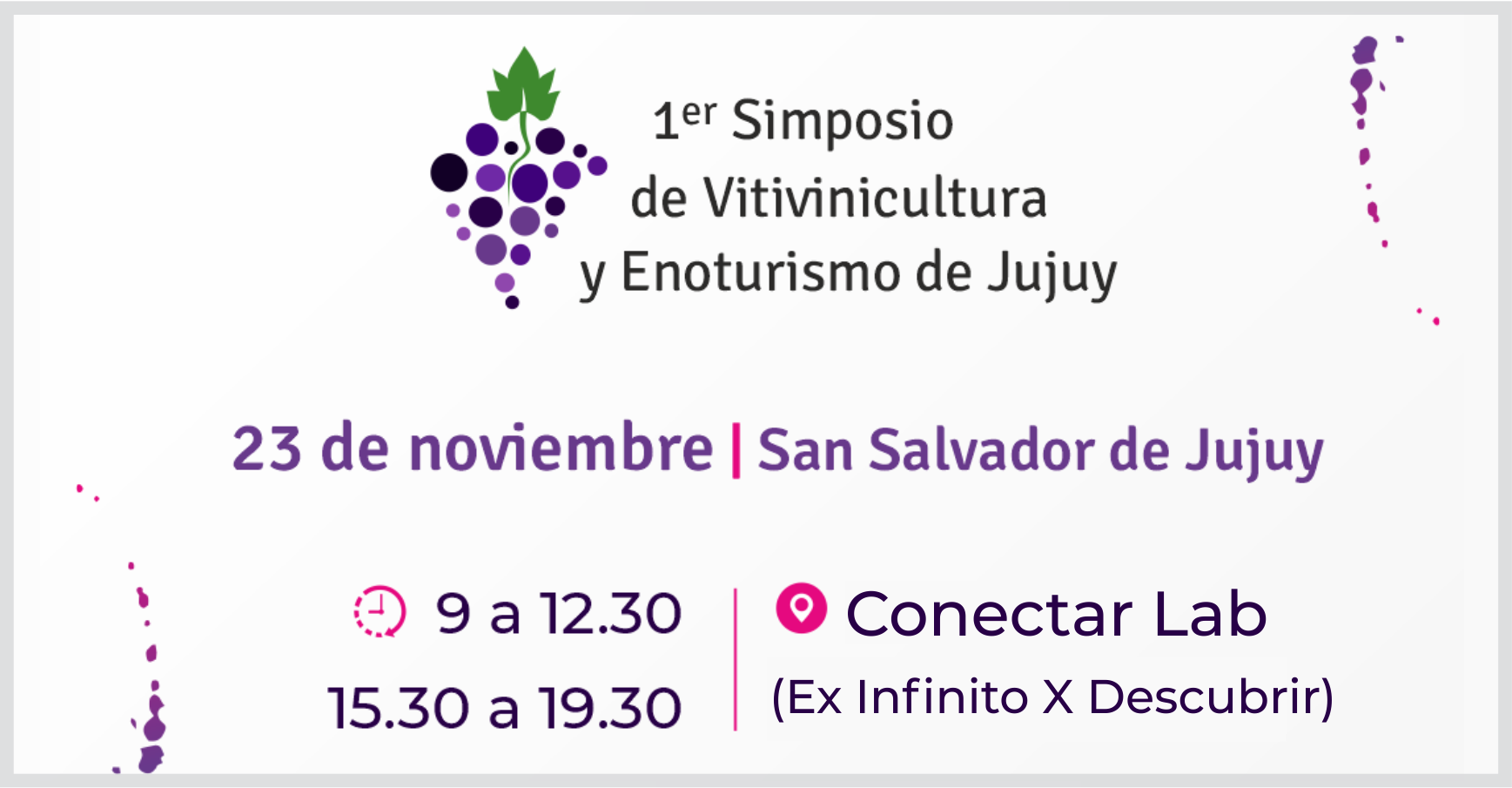 Desarrollarán el "1° Simposio de Vitivinicultura y Enoturismo de Jujuy"